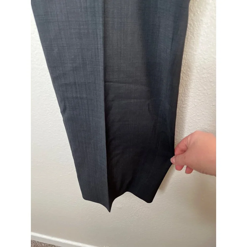 Canali Mens Gray Dress Pants Wool Blend Size 56 Waist 38